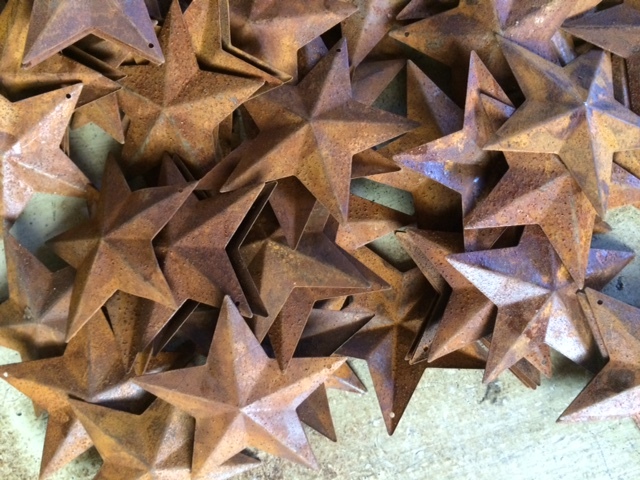 (Set of 20) Rusty Barn Stars Star 2.25 in 2 1/4 Primitive Country Rust