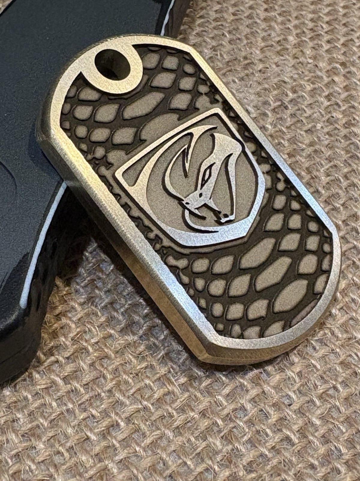 Stryker Keychain. Solid, Thick Brass. 5th Generation Viper