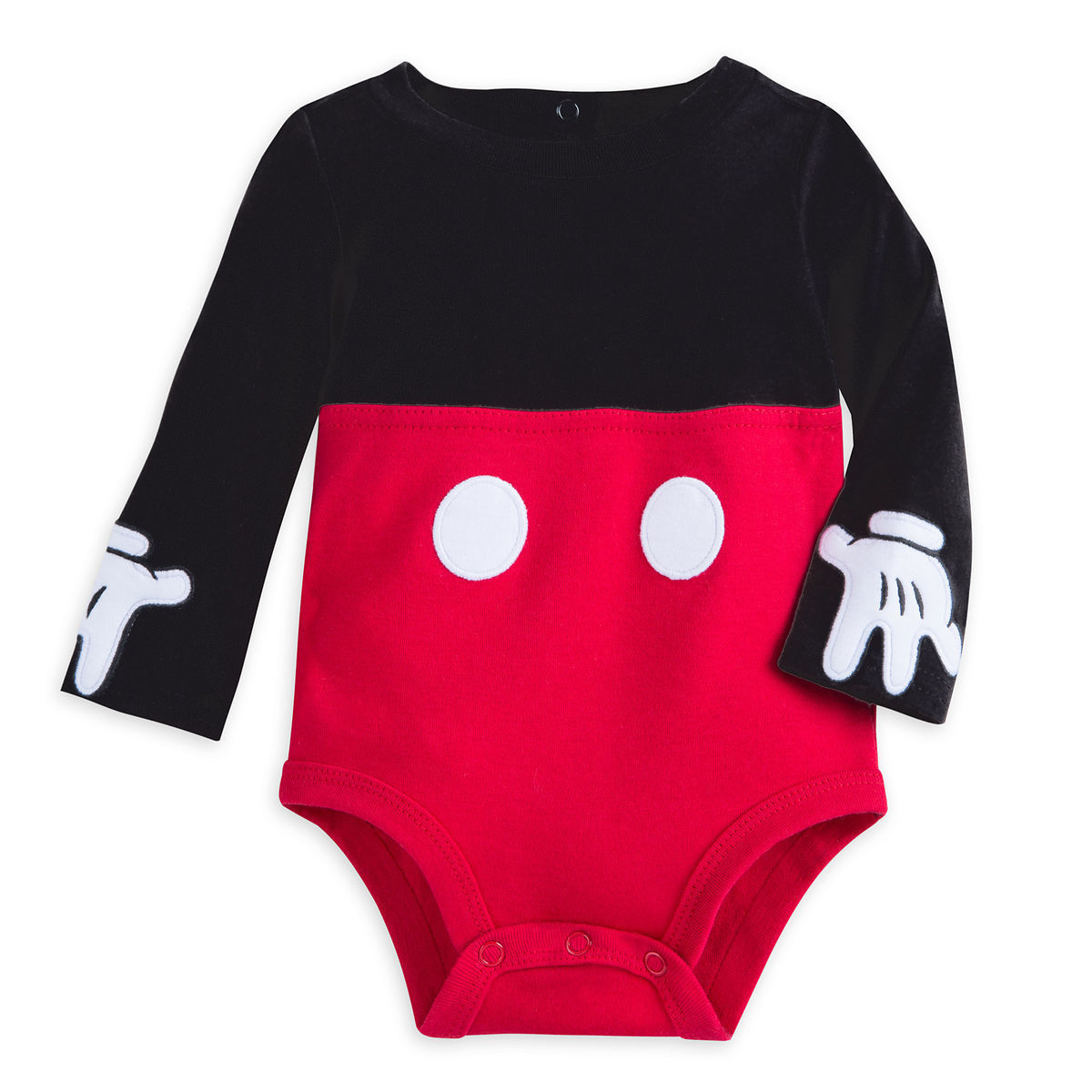New Disney Store Mickey Mouse Costume Bodysuit Set Baby 0-3-6-9-12-18M