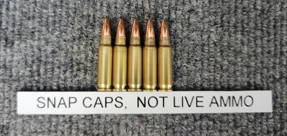 READ AD! 5- 5.7x28 5.7 x 28 FN snap caps practice Dry Fire Gun Loading 5 pack