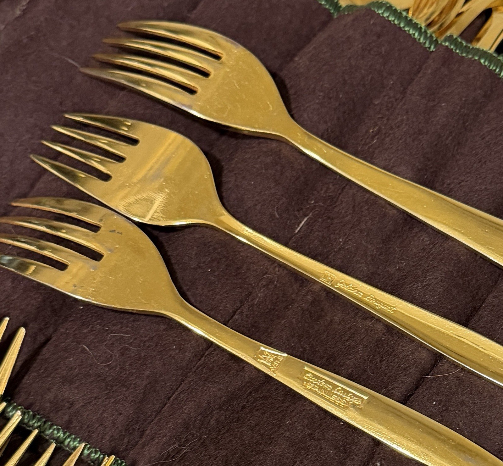 Japan gold electroplated Silverware 80 Pieces Vintage