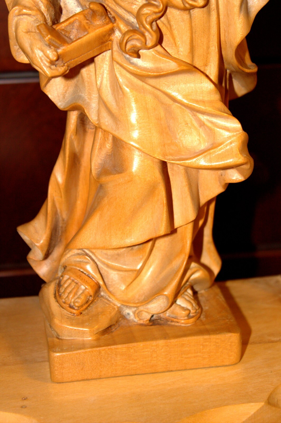 11.6"/16" HAND CARVED WOOD PATRON SAINT JOSEPH CARPENTER FIGURE STATUE SCULPTURE
