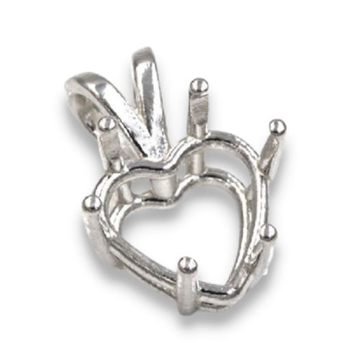 4mm -16mm Heart Pre-notched Pendant Mounting