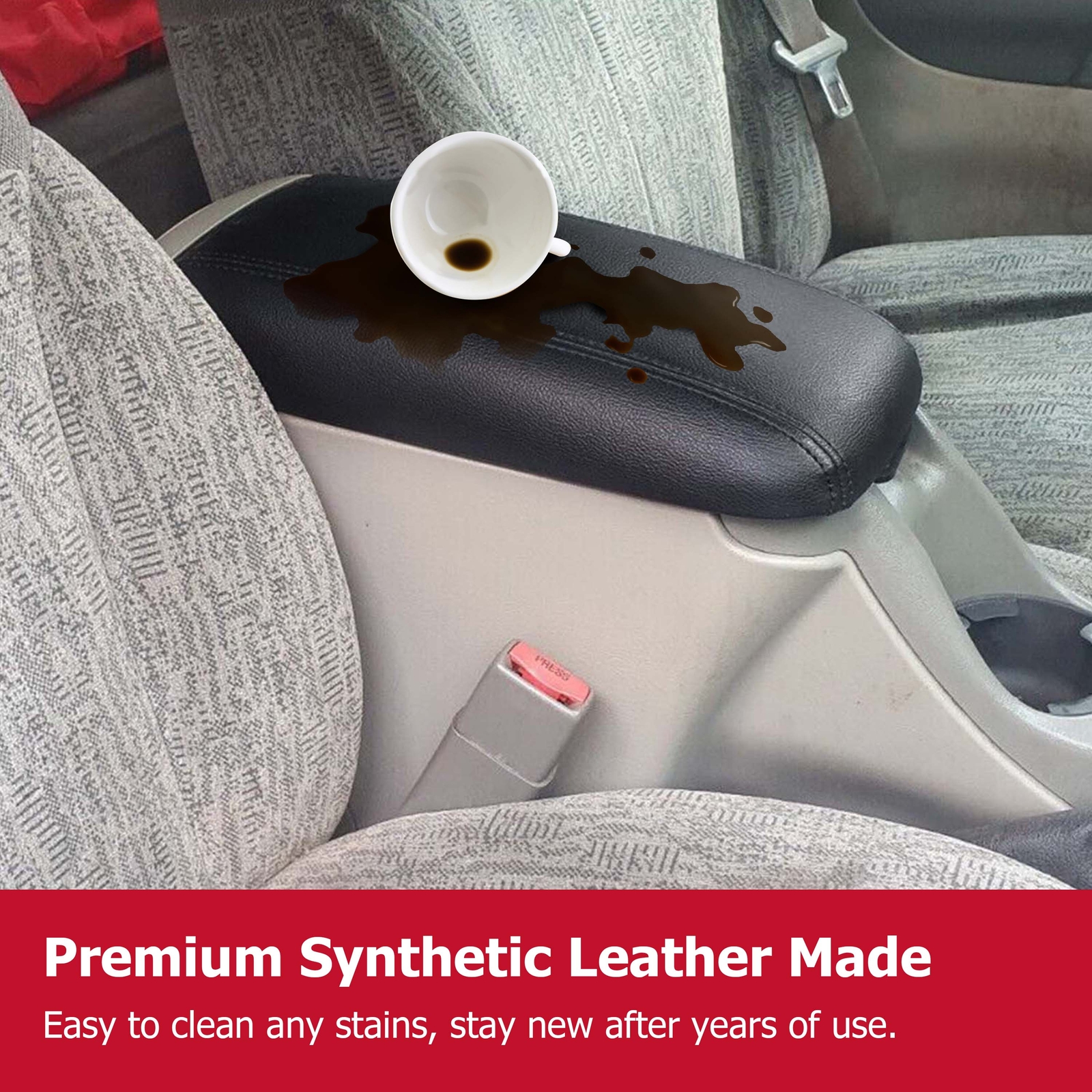 HECASA Fit Trailblazer Envoy Ascender Armrest Center Console Lid Assembly Kit