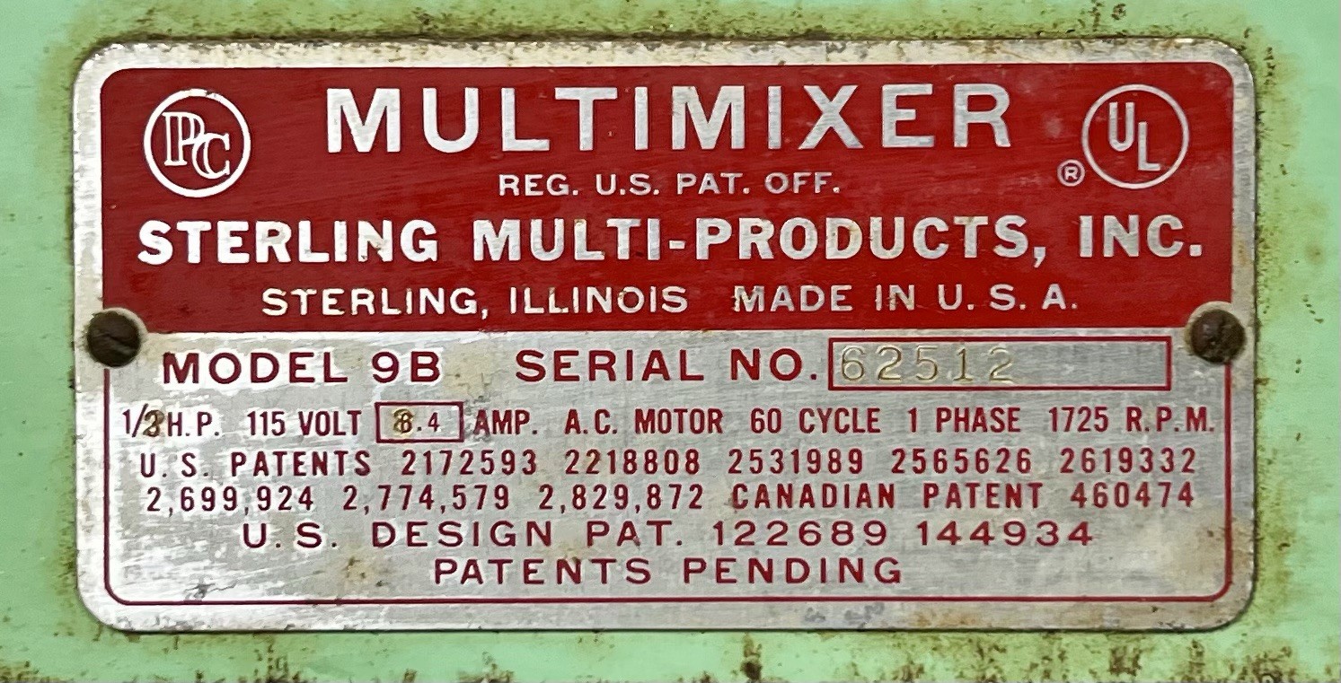 Vintage Sterling Multi-products Multimixer 9B Milkshake Malt Mixer Read Details