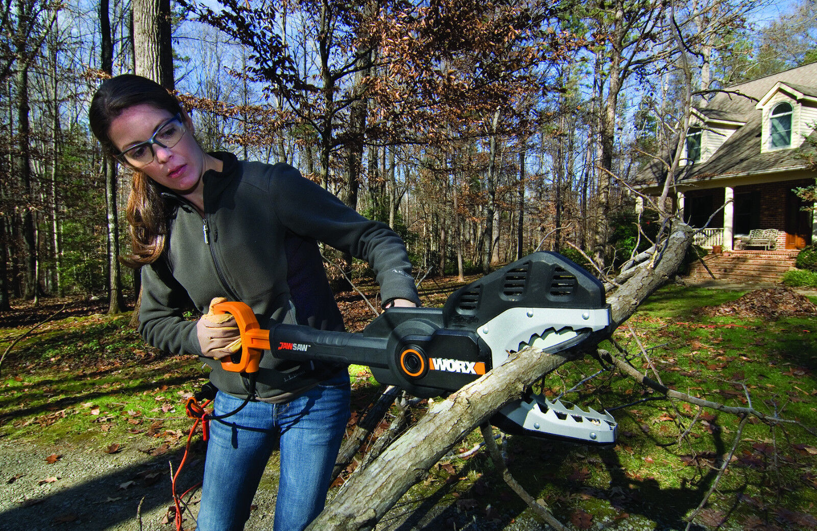WORX WG307 JawSaw 5 Amp Electric Chainsaw with Auto-Tension