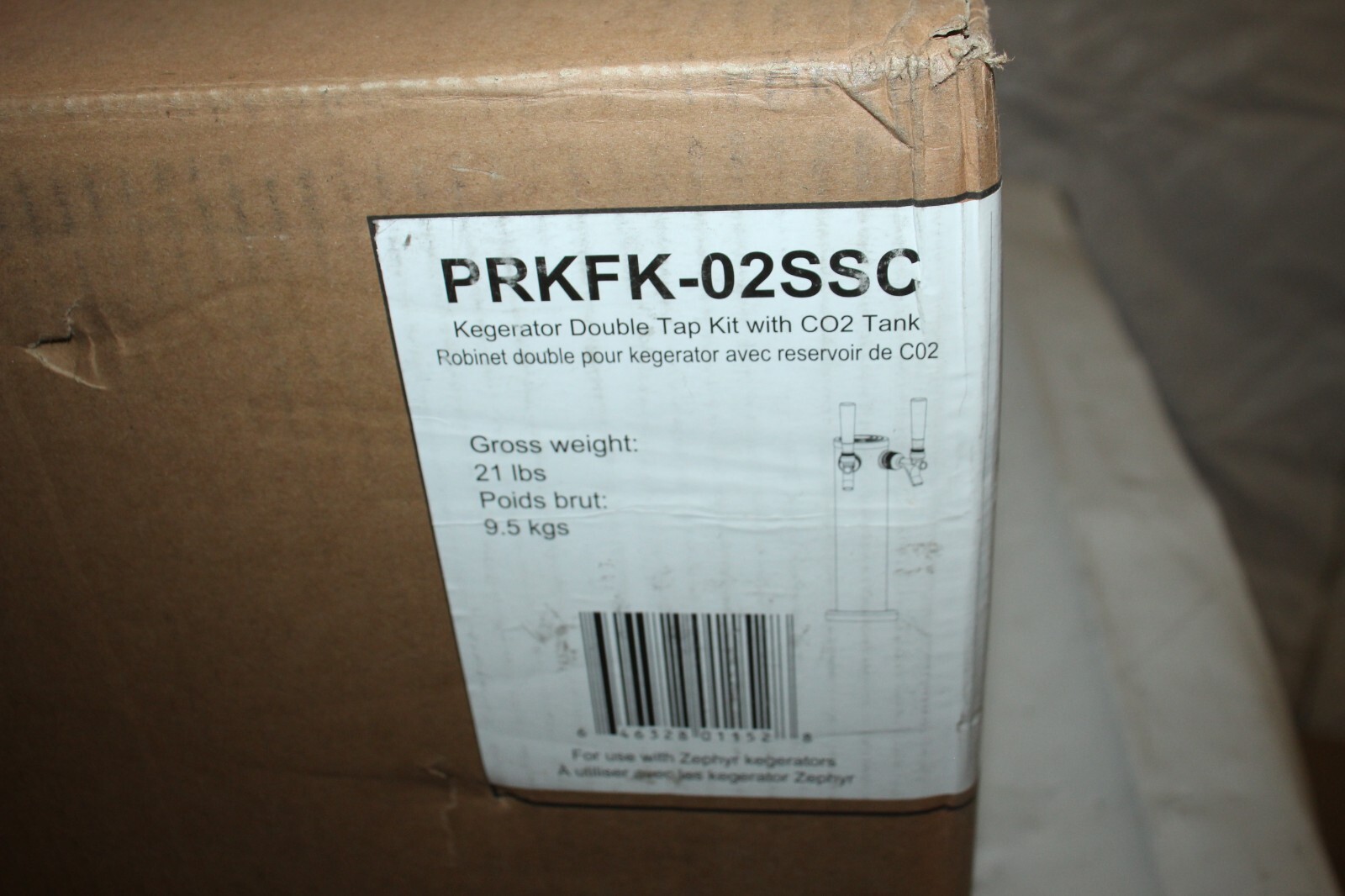 Zephyr Kegerator Double Tap Kit with CO2 Tank PRKFK-02SSC