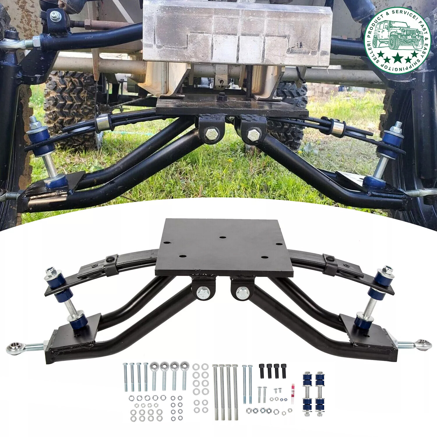 6" Double A-Arm Golf Cart Lift Kit For Club Car DS 1982-2003 Elec&Gas 23" Tire