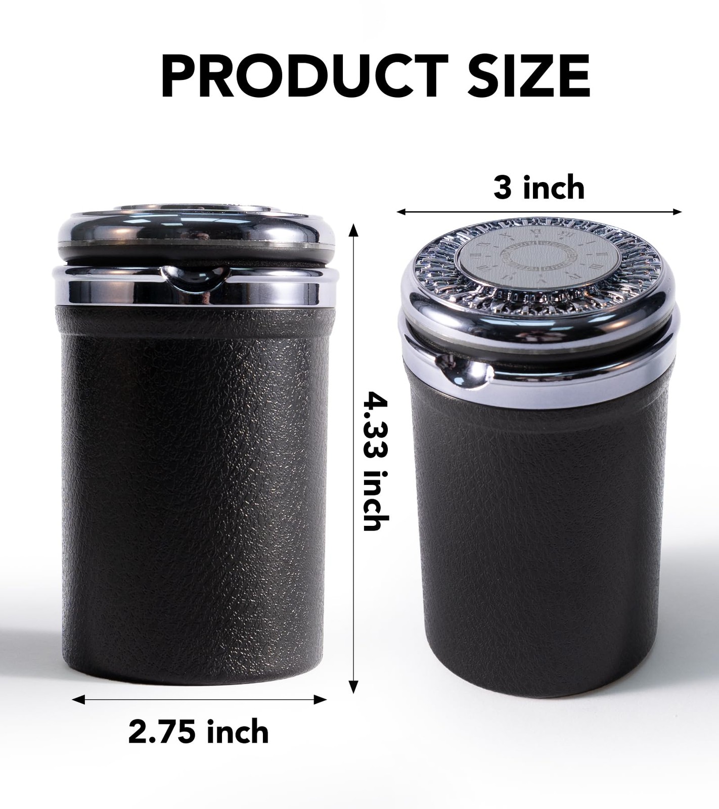 Car Ashtray with Lid Auto Ashtray LED Easy Clean Up Detachable Ashtray