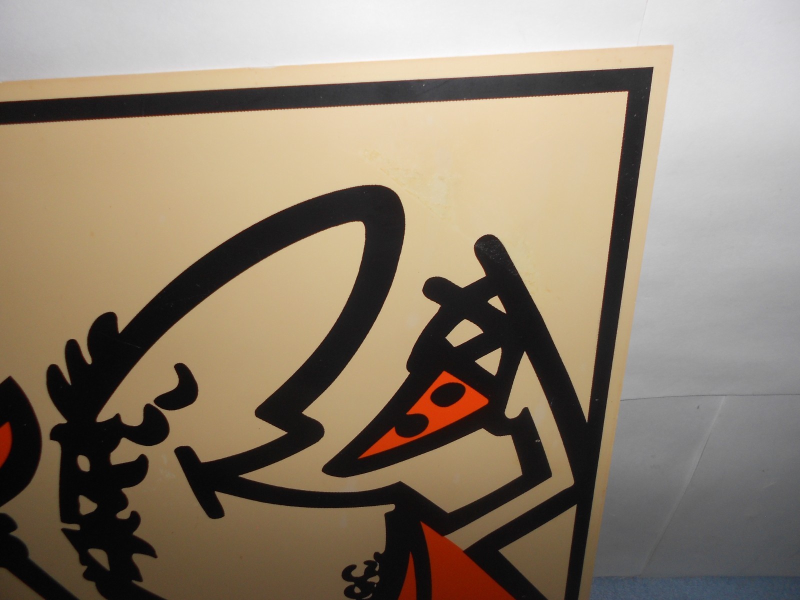 VINTAGE ORIGINAL LITTLE CAESARS PIZZA 14 x 14 in PLASTIC ADVERTISING SIGN - X132