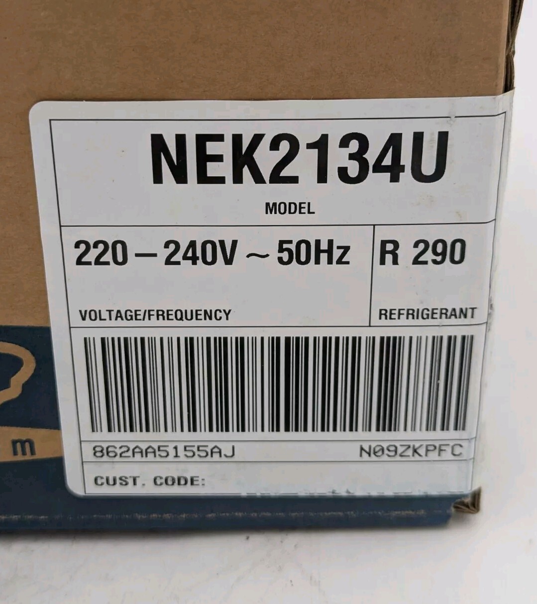 Embraco Aspera NEK2134U R-290 220-240V 50Hz Refrigeration Compressor