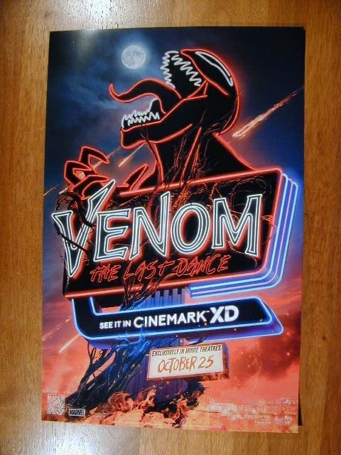 VENOM: THE LAST DANCE 2024 11"X17" ORIGINAL CINEMARK XD ADV. MARVEL MOVIE POSTER