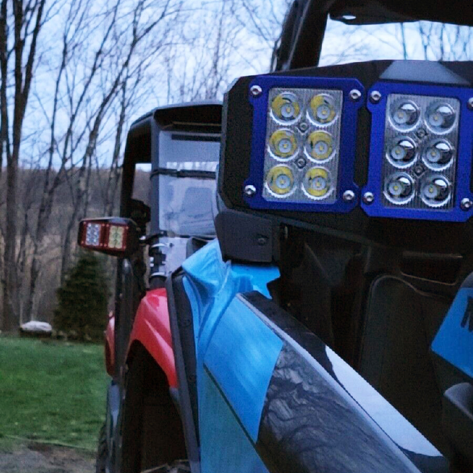 UTV Rear View Side Mirrors W/ LED Spot Lights For Honda Talon 1000R 1000X 2024