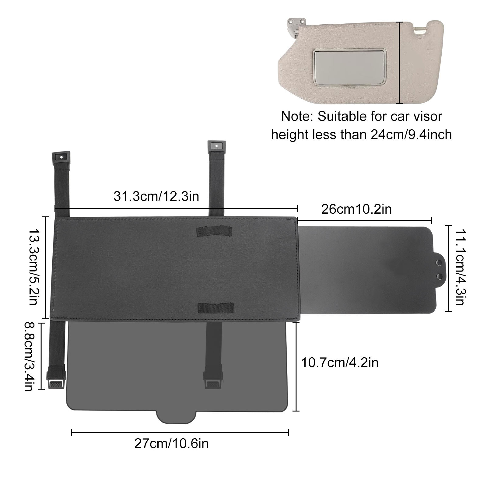 Car Shade For Sun Extend Visor Shield Anti Glare Extension Driving Universal New