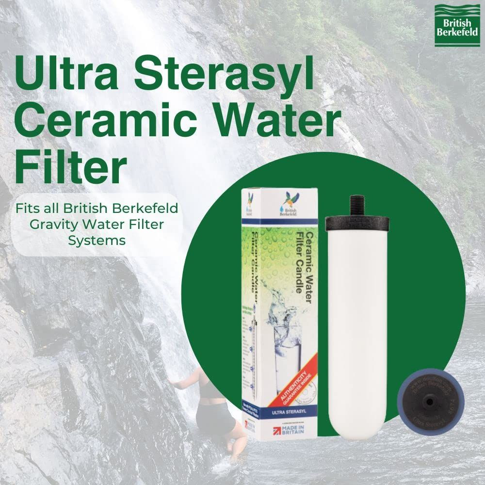 British Berkefeld Doulton Ceramic Water Filter Candle W9121226 7" Sterasyl 2 Pk