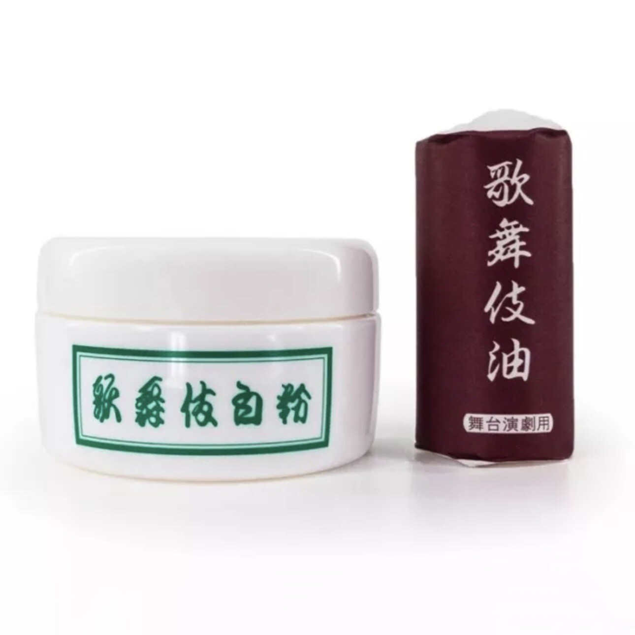 Geisha Kabuki White Stage Makeup: Shiro-Nuri Oshiroi & Kabuki Abura: 2-Item Set