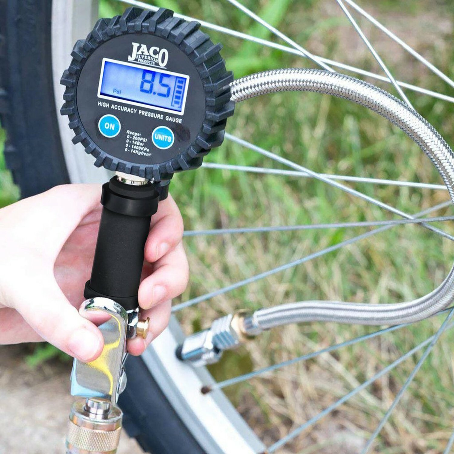 JACO FlowPro Digital Tire Inflator Gauge - 200 PSI