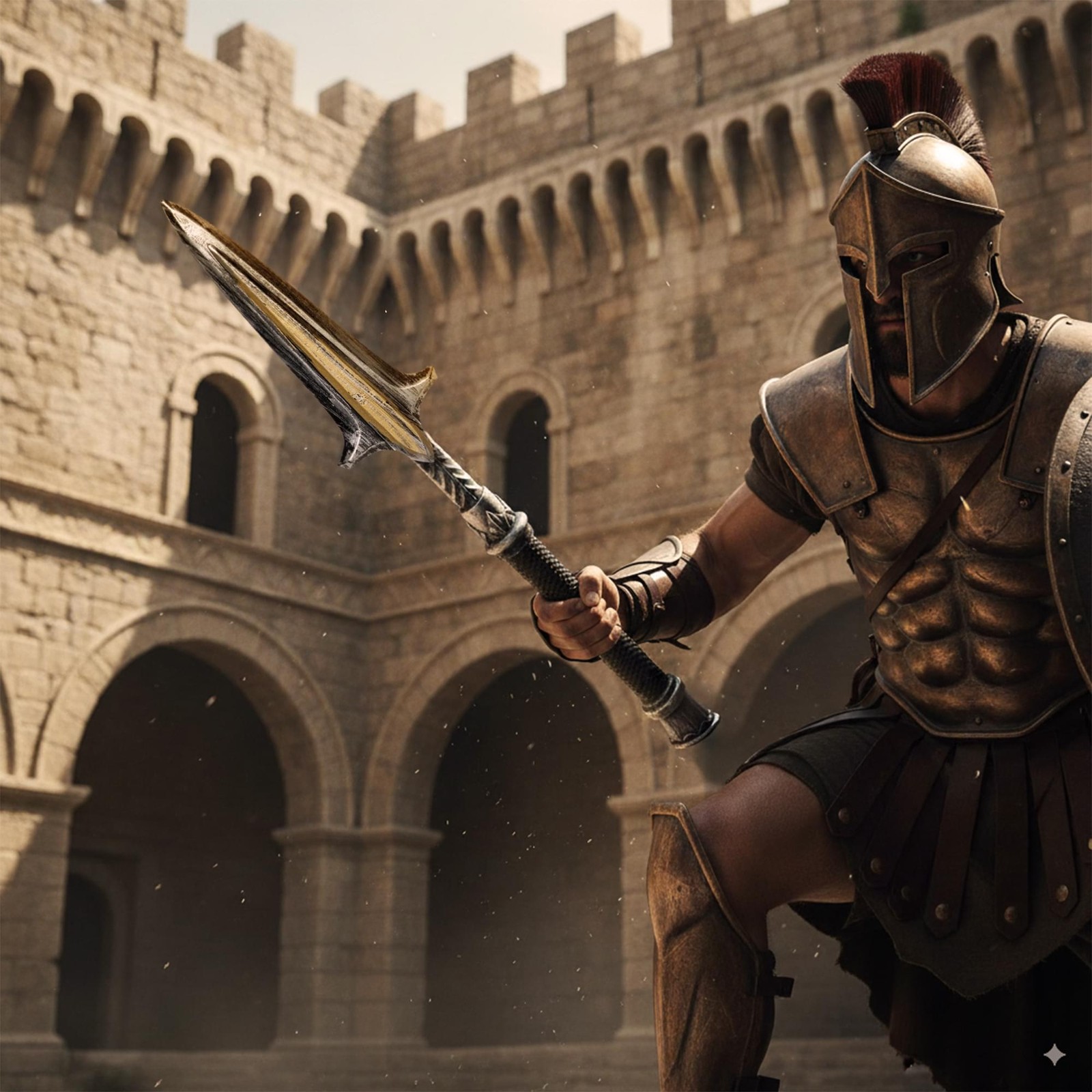 Roman Hand Spear Adult Costume Accessory Prop New with Tags