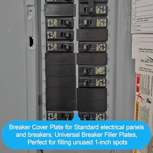 Breaker Filler Plate for 1 inch Universal Circuit Breaker Cover, Load Center