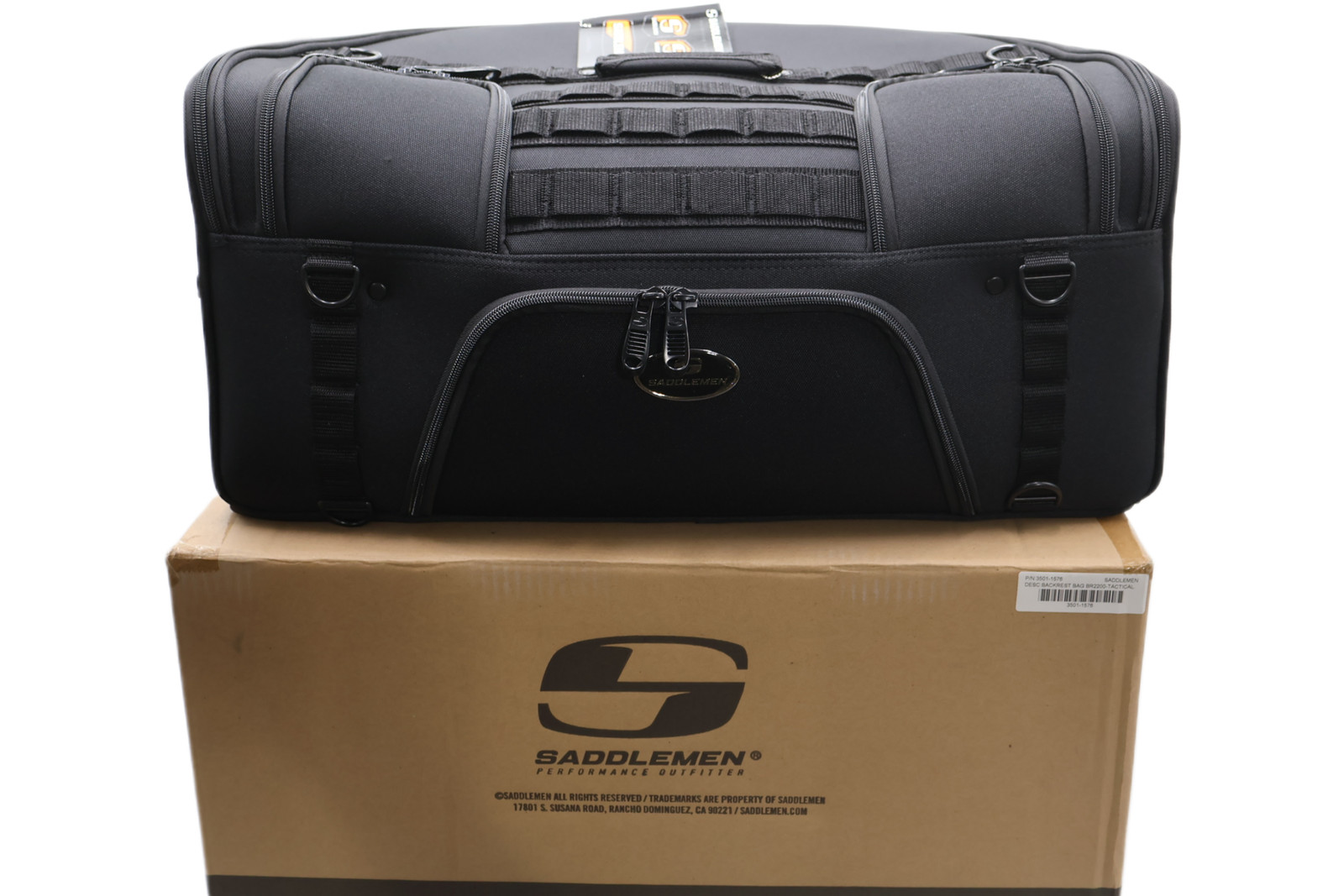 NEW SADDLEMEN TACTICAL BR2200 BACKREST BAG FITS HARLEY-DAVIDSON TOURING