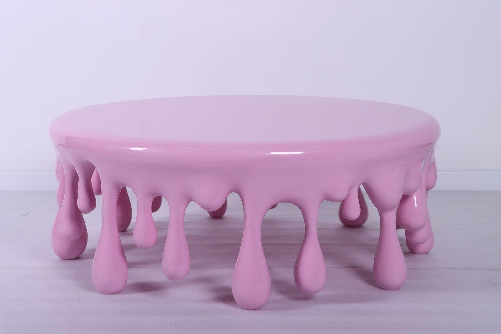 Pink Melting Coffee Table Dripping Statue Ice Cream Prop Decor Home Furniture