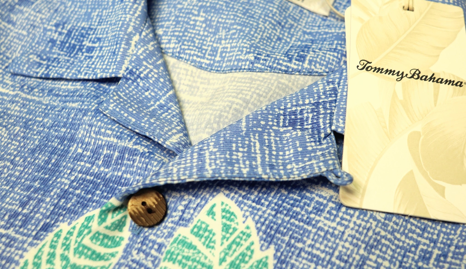 Tommy Bahama Coconut Point Across the Frond Camp Shirt Blue