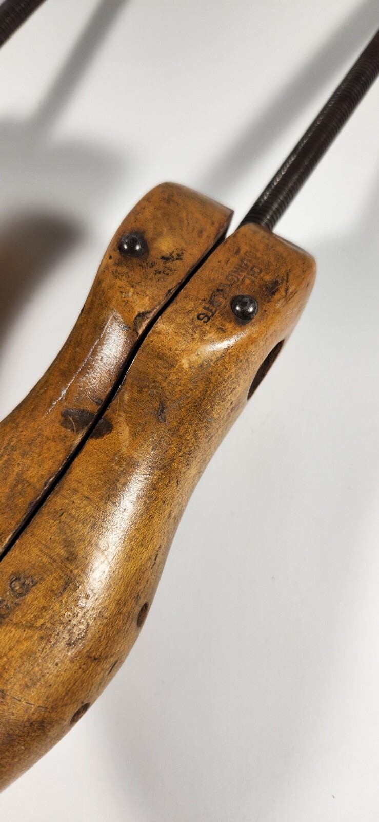 LOT OF 2 VINTAGE STAMPED MCC SHOE TREES NO. 3 SPLIT TOE