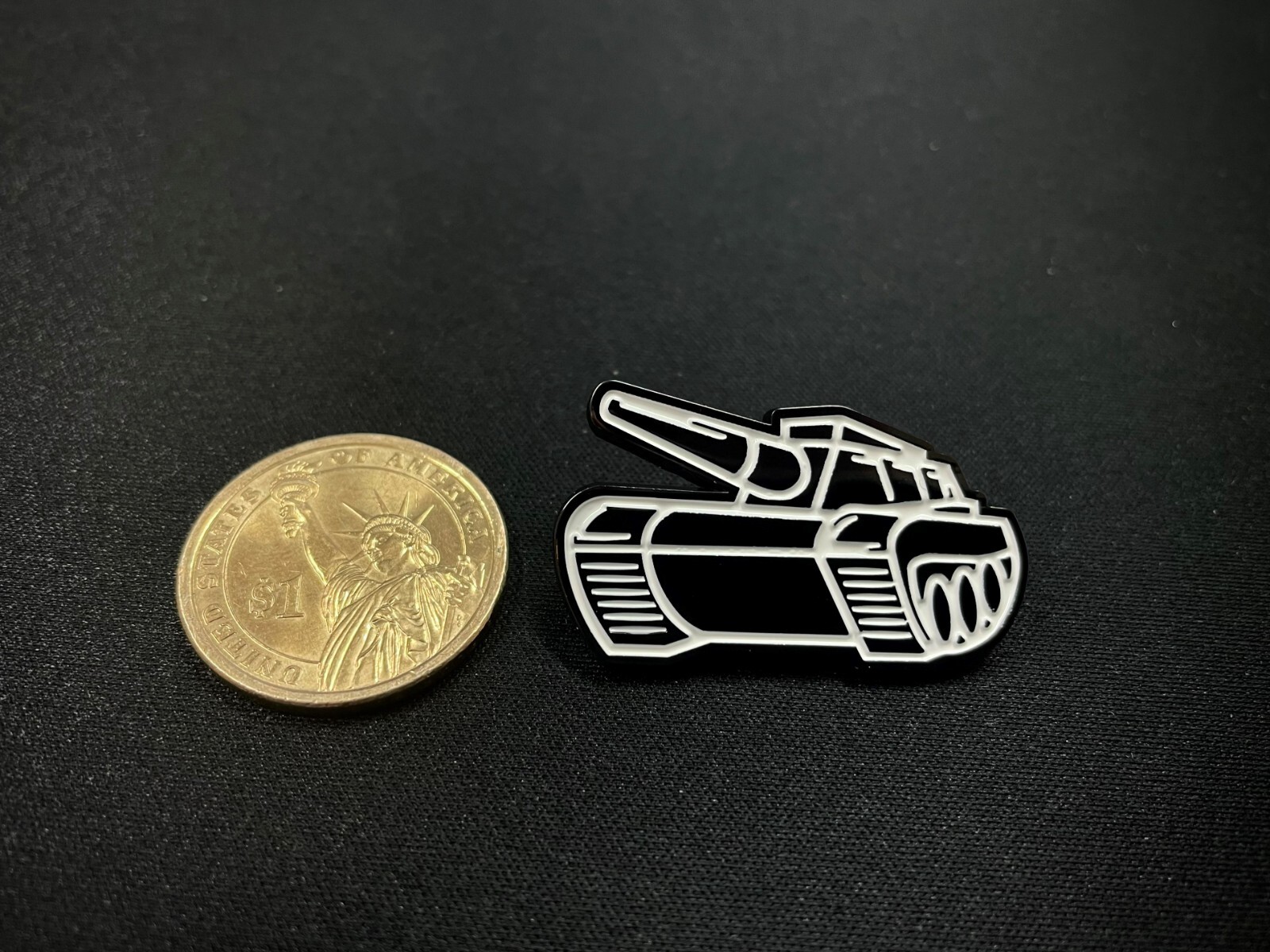 NEW Superior Defense Tank Lapel Pin SupDef Black & White FOG, BALD BROS, WRMFZY