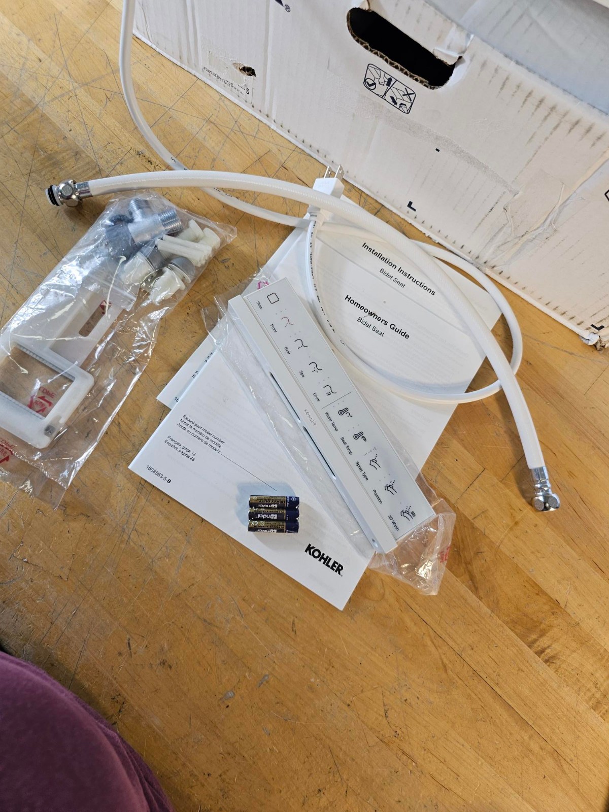 Enlongated Kohler C3-325 28119-0 Bidet Toilet Seat Heated w/ Remote