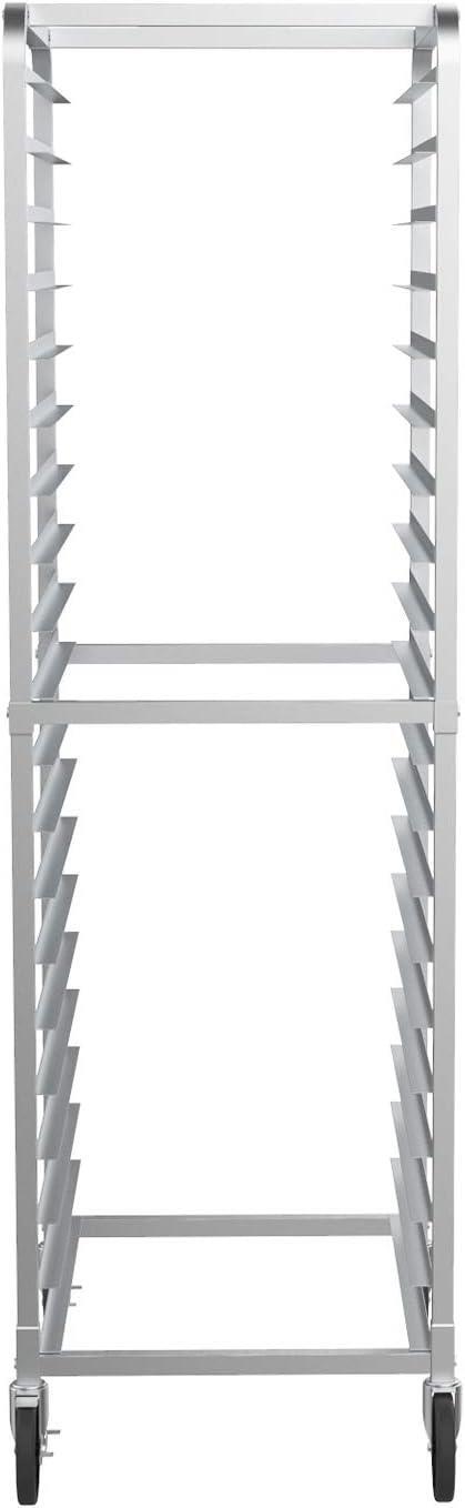 20-Tier Bakery Rack Stainless Steel Sheet Pan Rack with Brake Wheels for Kitchen