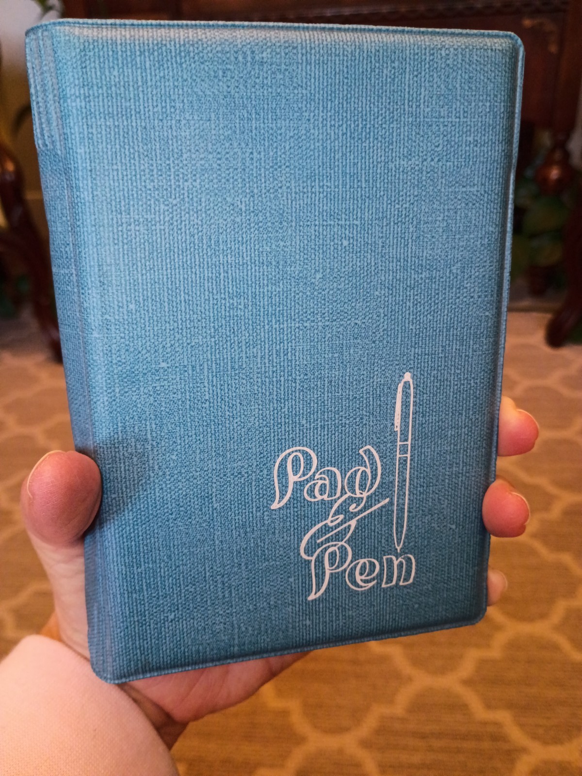 Vintage 1950-60 Telephone Note Pad Desk Office MCM Memo "PEN & Pad" Blue PAPER