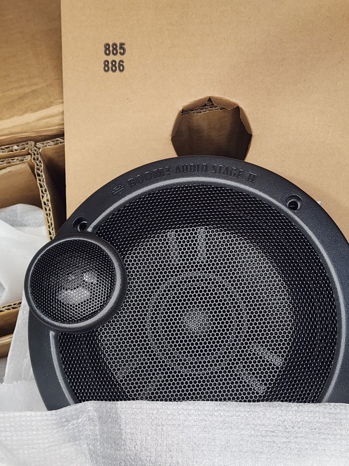 2 x OEM Harley-Davidson 6.5" Boom Audio Stage 2 Speakers For Touring Bikes