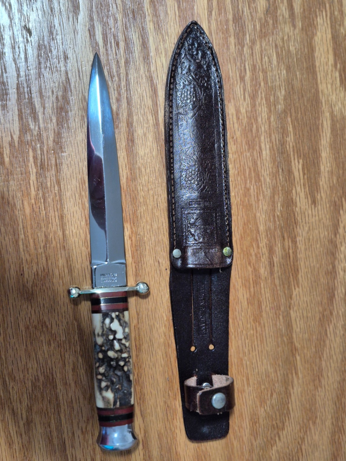 Vintage SOLINGEN Linder-Messer - Stag Horn Handle dual edge knife