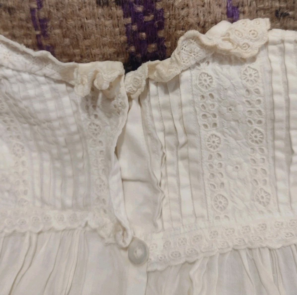 Antique Baby Clothing Bundle Victorian Christening Gown Crochet Sweater4 Piece