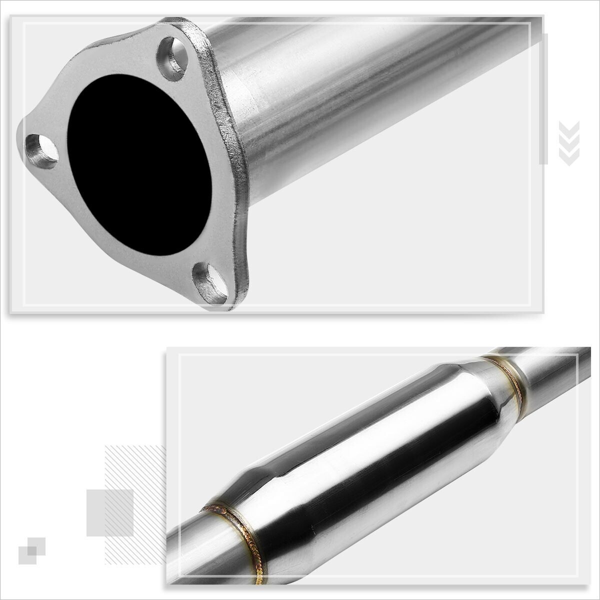 For 92-00 Honda Civic Coupe/Sedan 4" Rolled Tip Muffler Catback Exhaust System