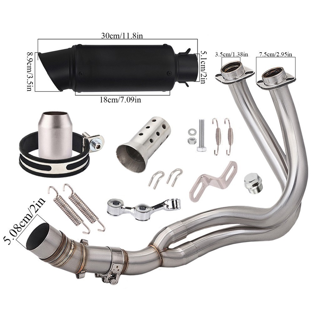 For Kawasaki Z650 Ninja 650 2017-23 Whole Exhaust System Header Pipe Mufflers