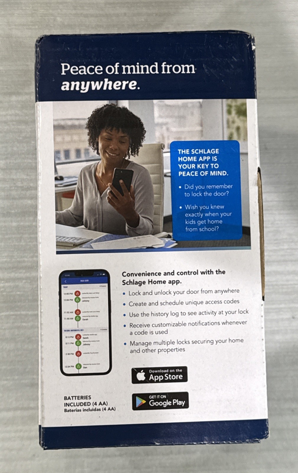 Schlage Encode Lever Century-Latitude Matte Black Smart Wi-Fi - New in Box!!