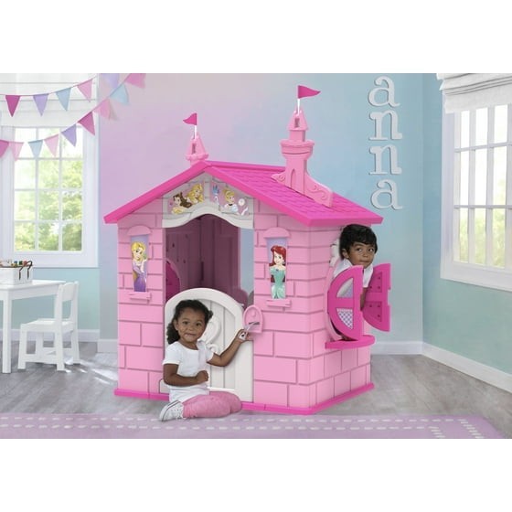 Disney Princess Plastic Indoor, Outdoor Playhouse with Easy Assembly