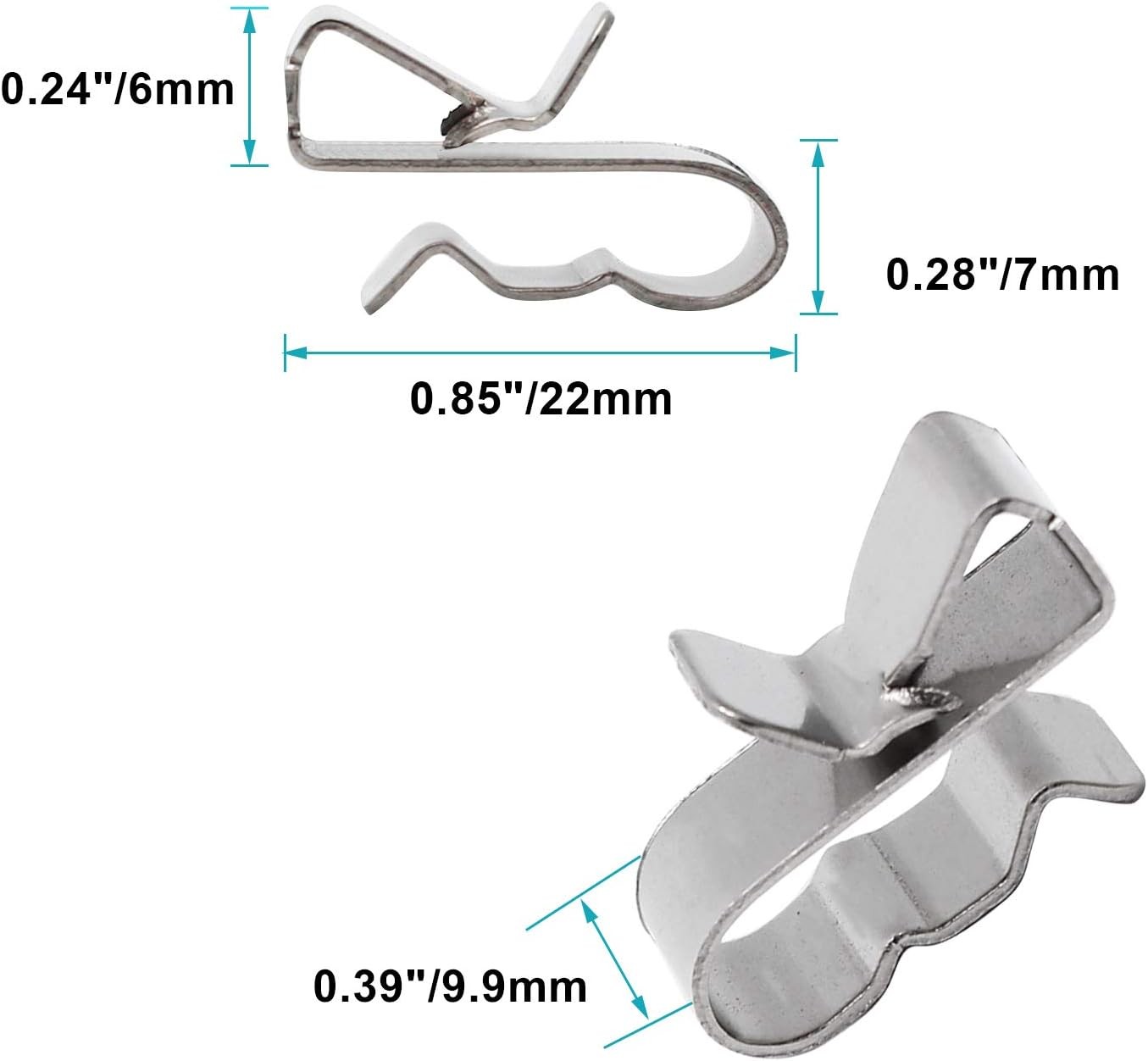 30pcs Solar Panel Cable Clips Trailer Wire Stainless Steel, 30 Pcs