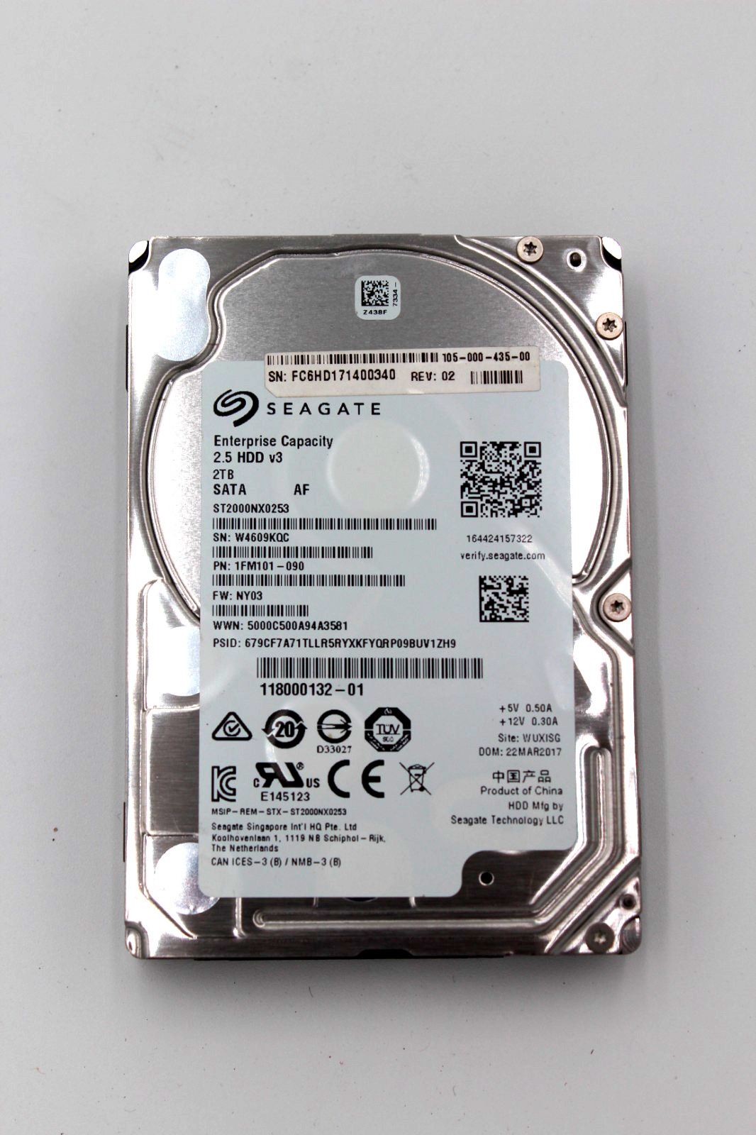 Seagate Enterprise Capacity 2.5 HDD 2TB 6Gb/s 2.5" SATA ST2000NX0253 HD (V4233)