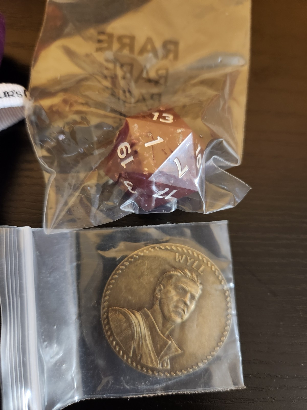 Baldur's Gate 3 Mizora & Wyll D20 and 2-Sided Coin D&D Item