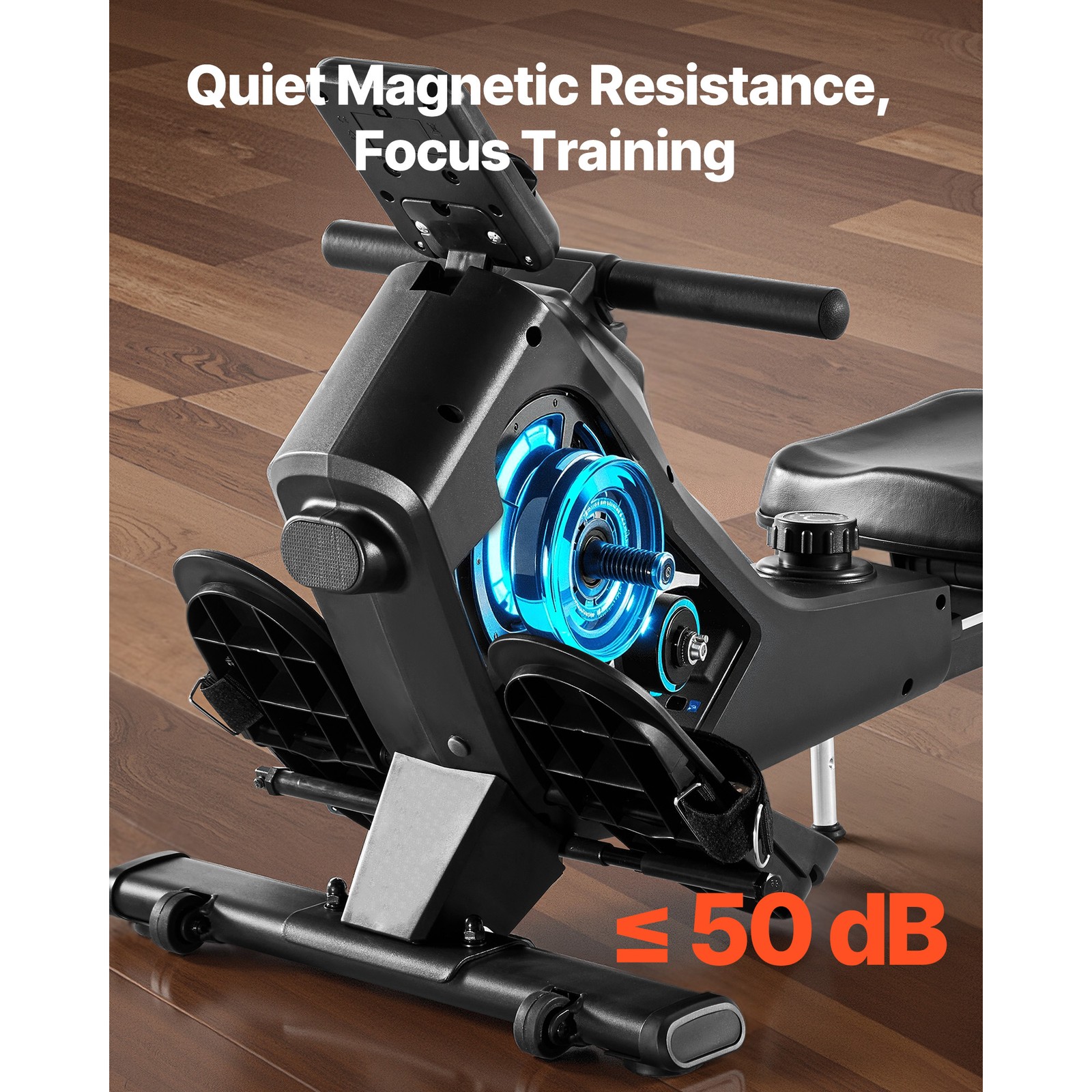 Uimoso Quiet Magnetic Rowing Machine with 16 Resistance Levels, 350LB Capacity