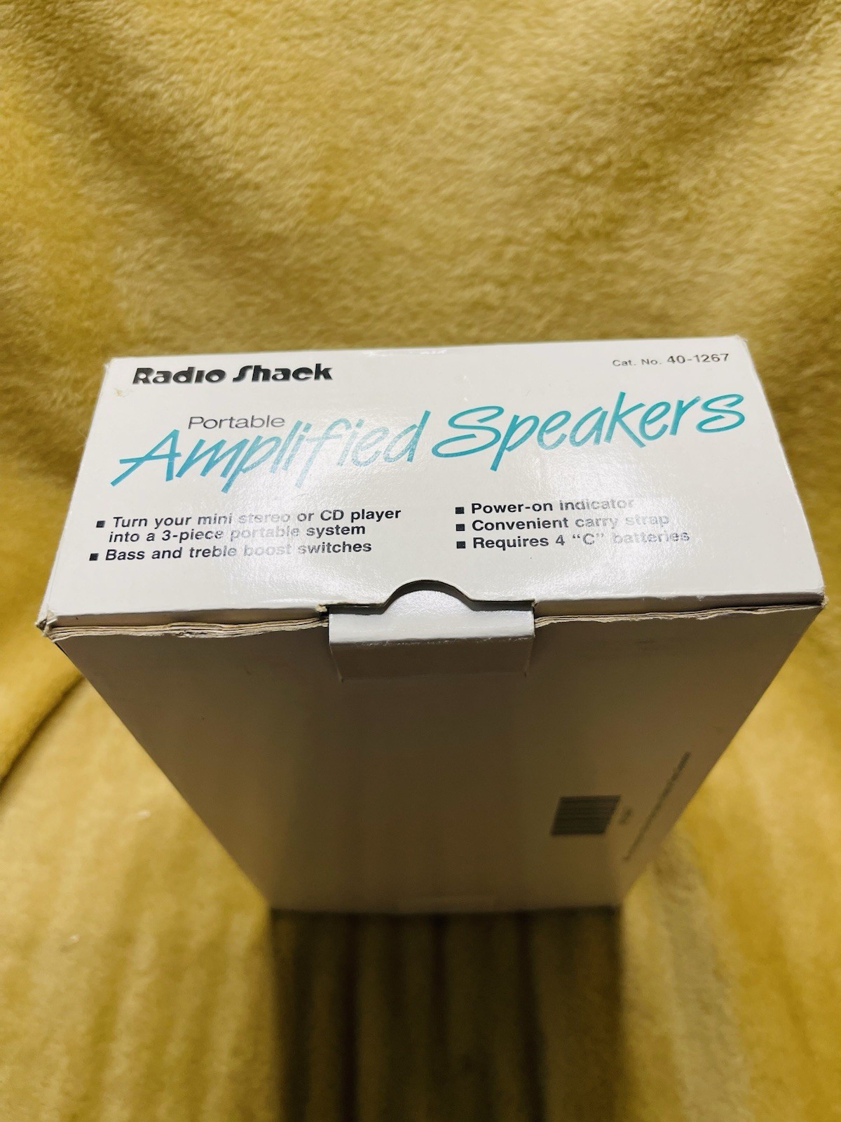 Vintage Realistic Radio Shack Minimus 0.4 Portable Amplified Speakers 40-1267