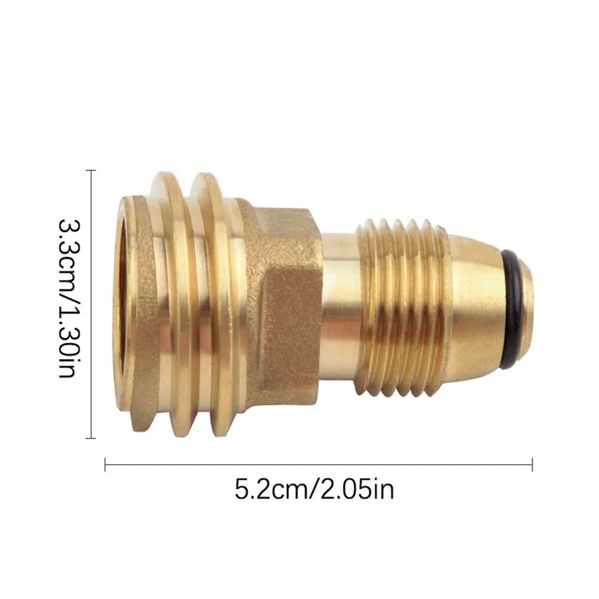 2 PACK Propane Tank Adapter Connector Converts POL LP Tank Valve to QCC1/Type1