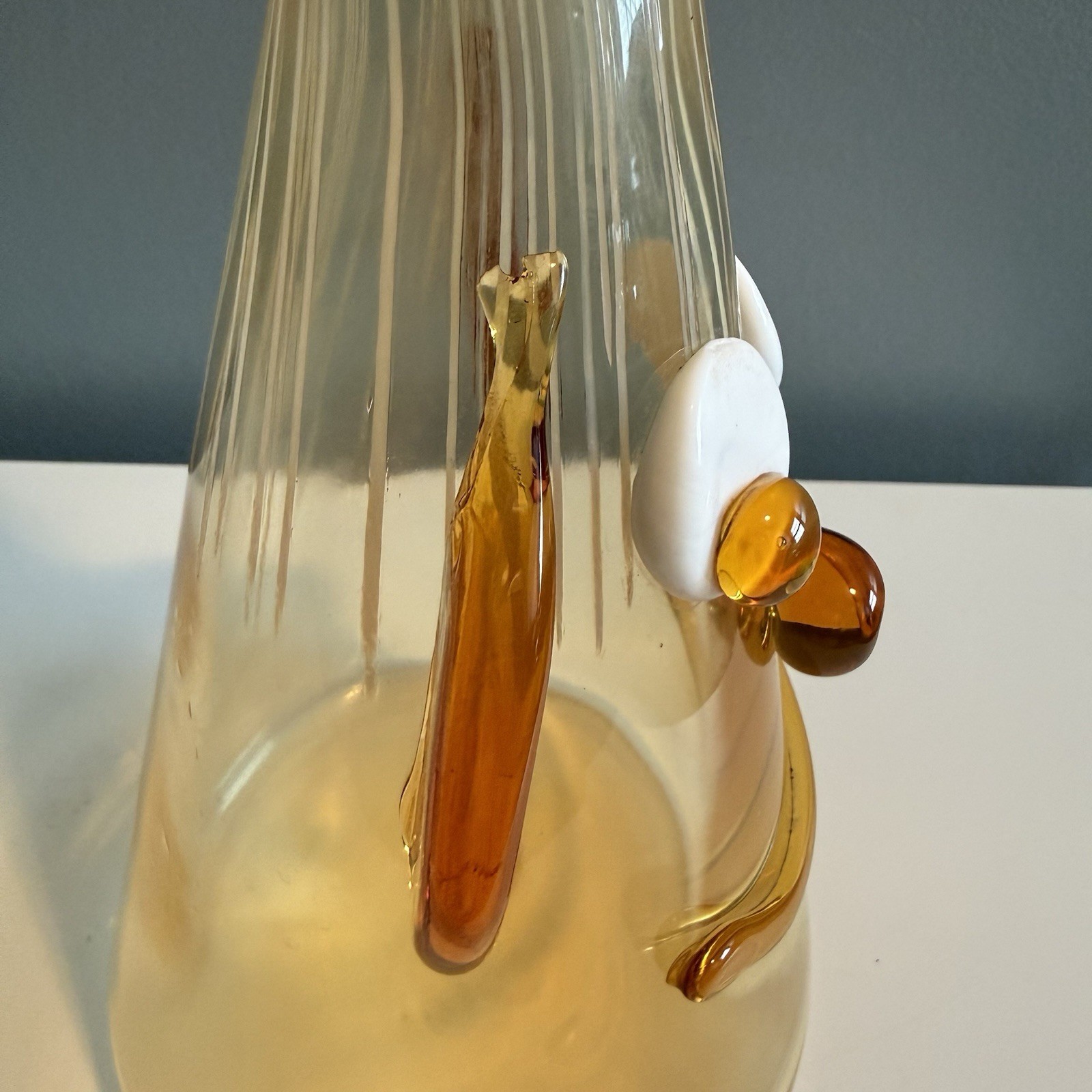 Fratelli Toso Murano Art Glass Clown Face Decanter With Stopper