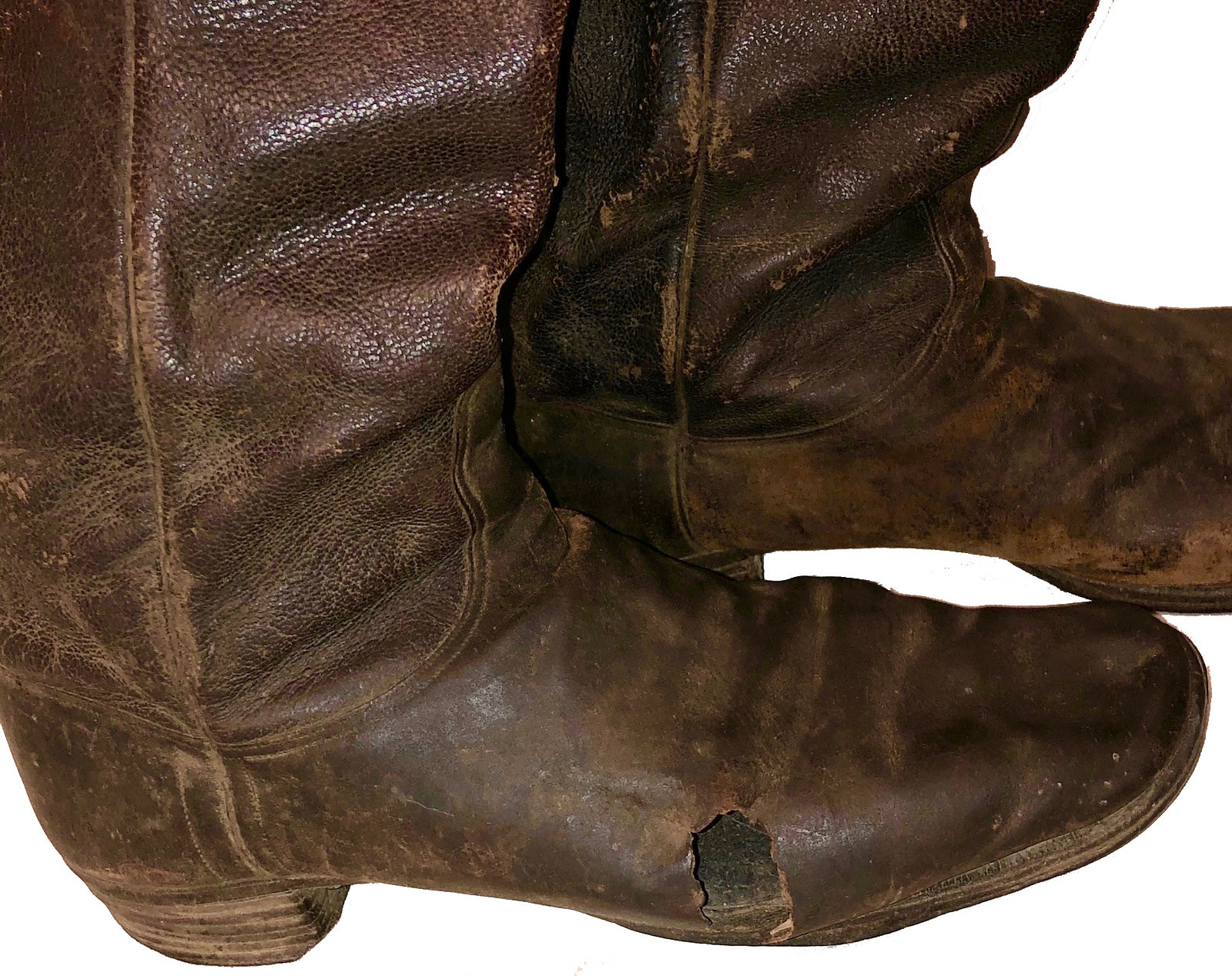 Rare Original Civil War Confederate Id’d 6th Virginia Cavalry Boots