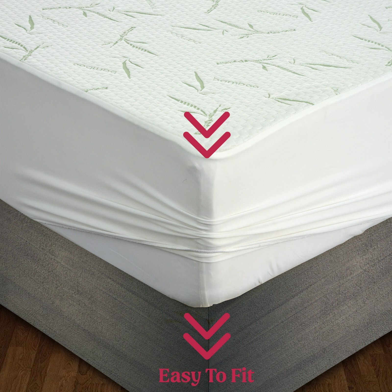 Bamboo Mattress Protector Deep Pocket Waterproof Breathable Fitted Bed Cover