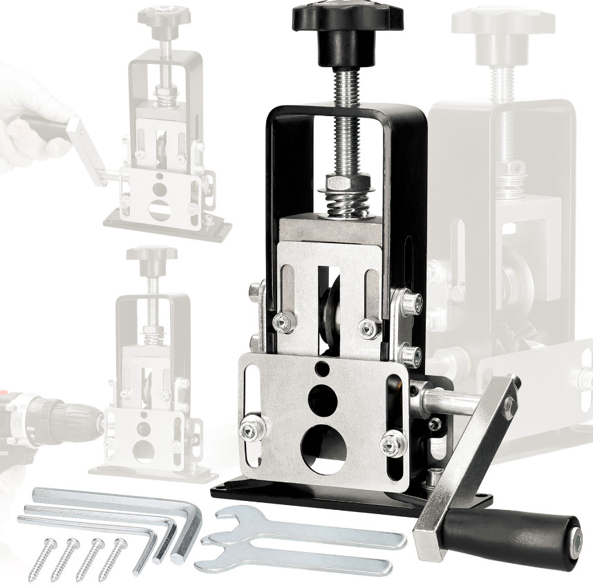 Manual Wire Stripping Machine Drill Powered Hand Crank Wire Stripper Tool 1-25MM