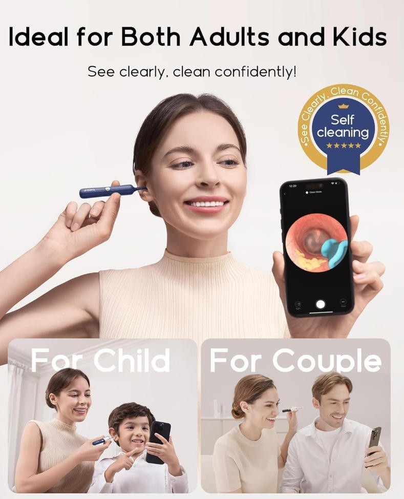 Bebird Earsight Plus D39R Ear Wax Removal Tool Camera Otoscope Ear Cleaner Kit