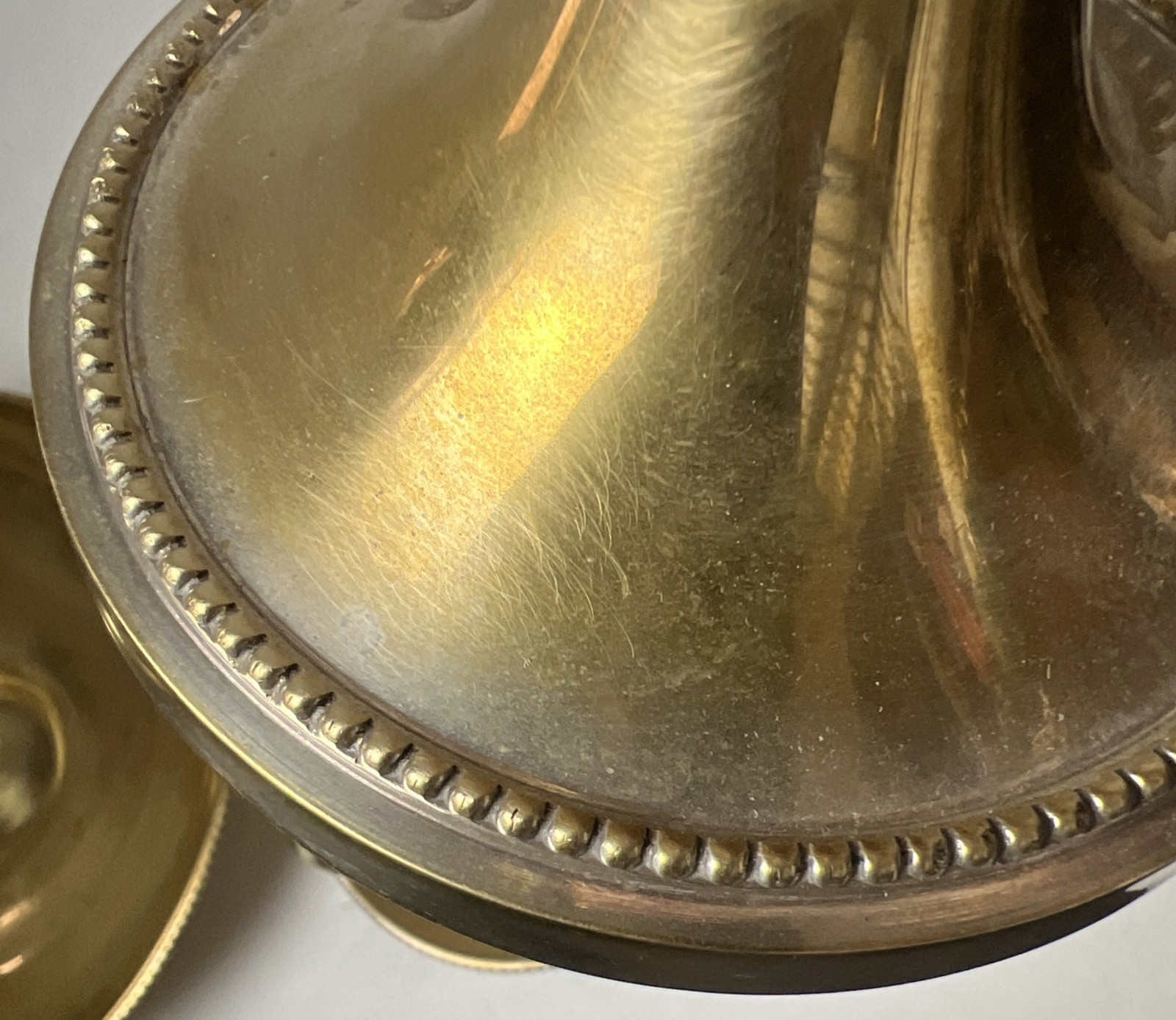 Antique Victorian Epergne Stand Gilt Silverplate Nickel 3 Hanging Bowls 11.5"